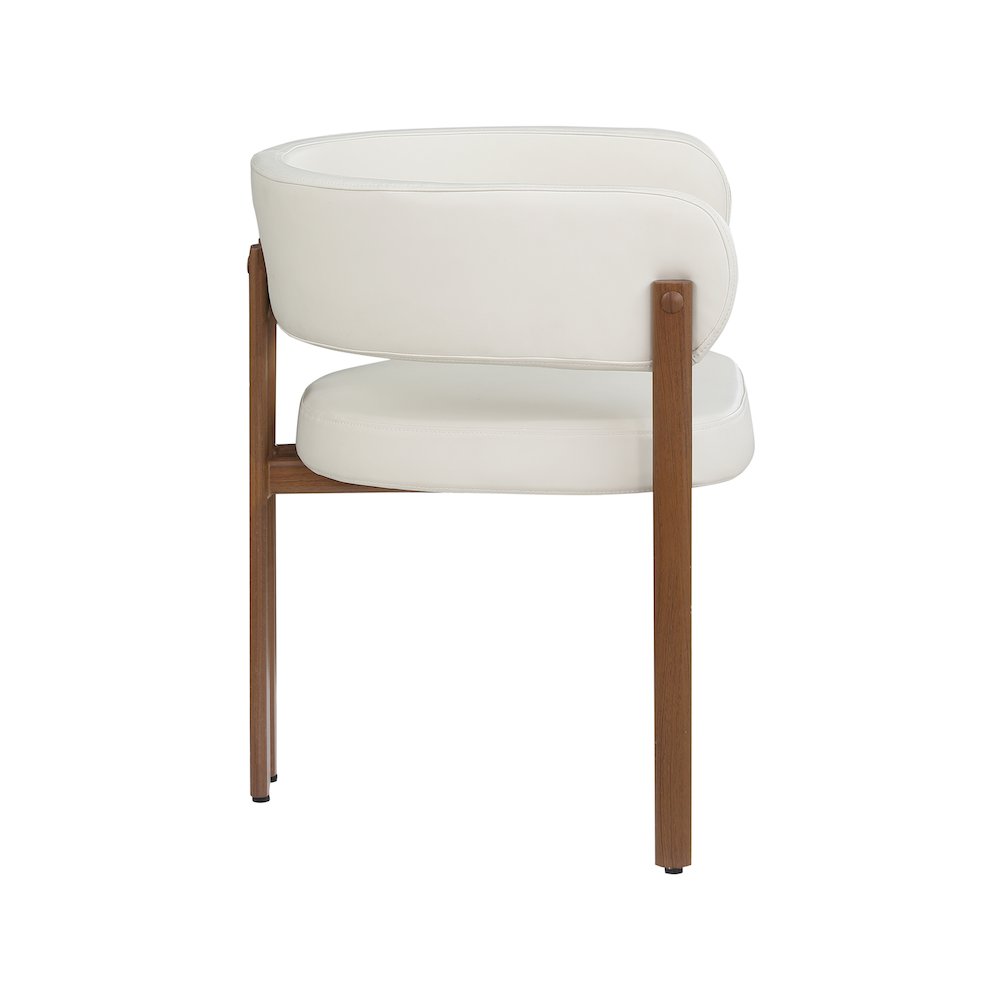 Gideon Cream Vegan Leather Dining Chair, Set of 2. Picture 4
