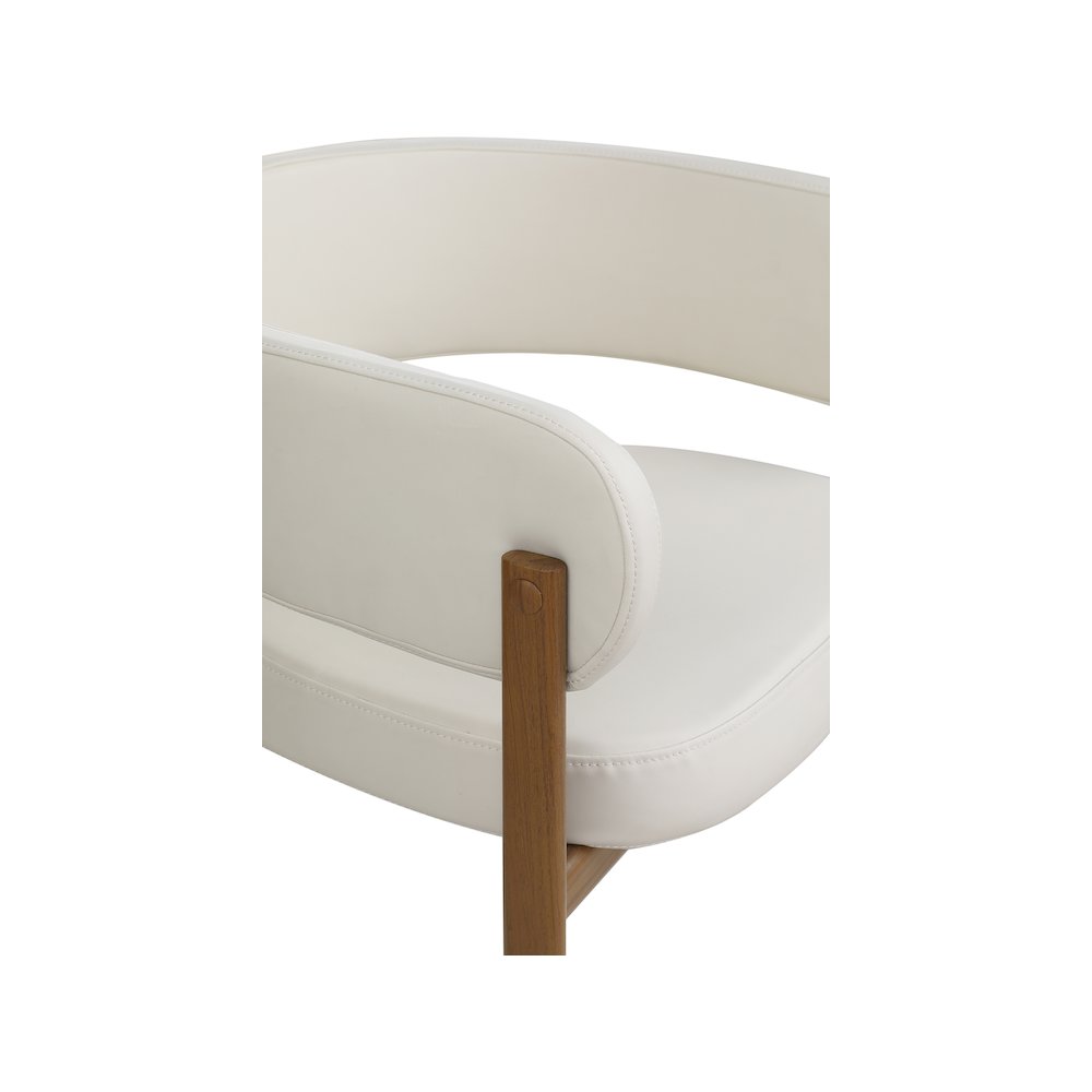 Gideon Cream Vegan Leather Dining Chair, Set of 2. Picture 6