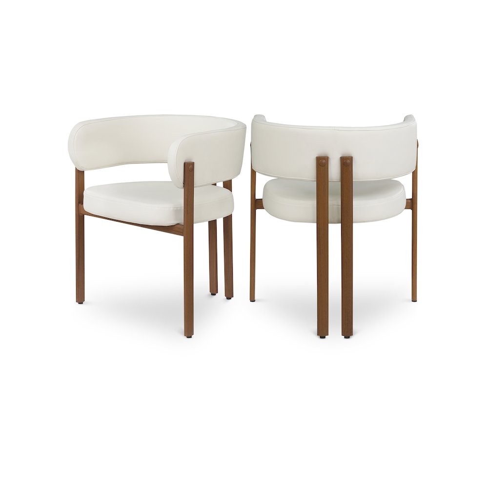 Gideon Cream Vegan Leather Dining Chair, Set of 2. Picture 1
