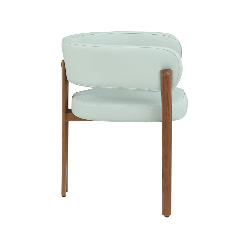 Gideon Mint Green Vegan Leather Dining Chair, Set of 2. Picture 4