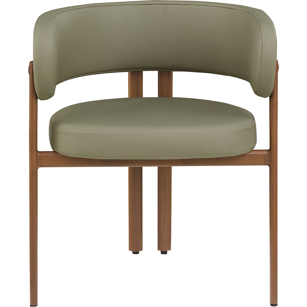 Gideon Olive Green Vegan Leather Dining Chair, Set of 2. Picture 3