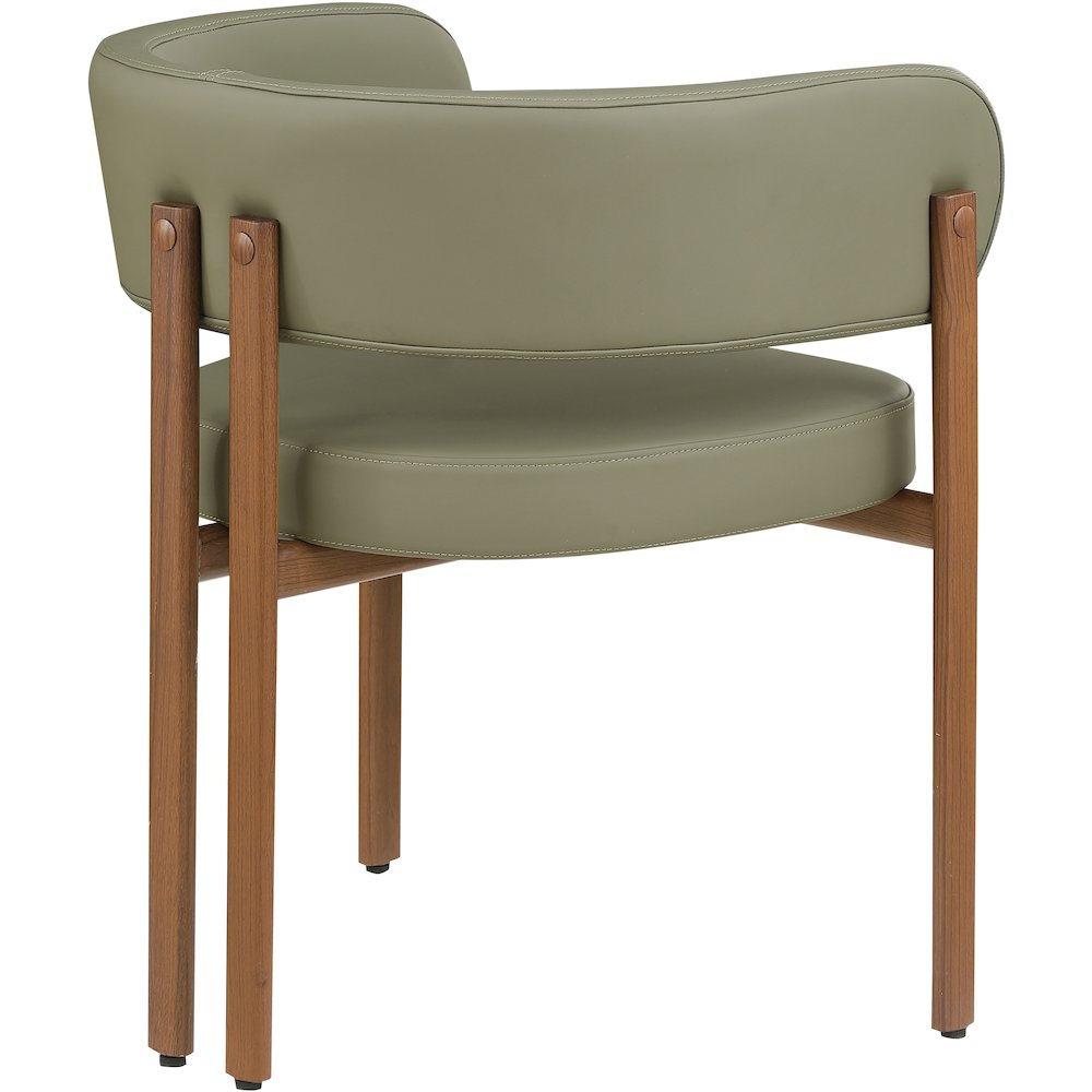 Gideon Olive Green Vegan Leather Dining Chair, Set of 2. Picture 5