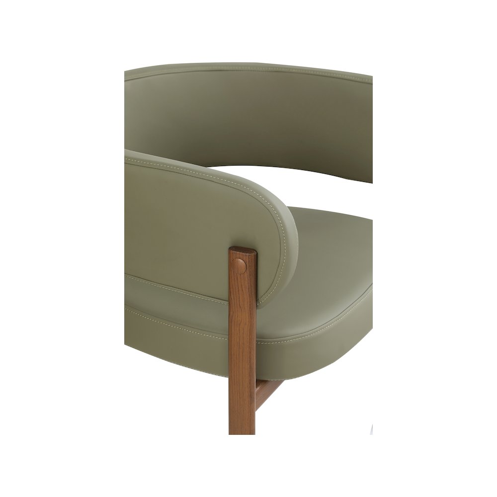 Gideon Olive Green Vegan Leather Dining Chair, Set of 2. Picture 6