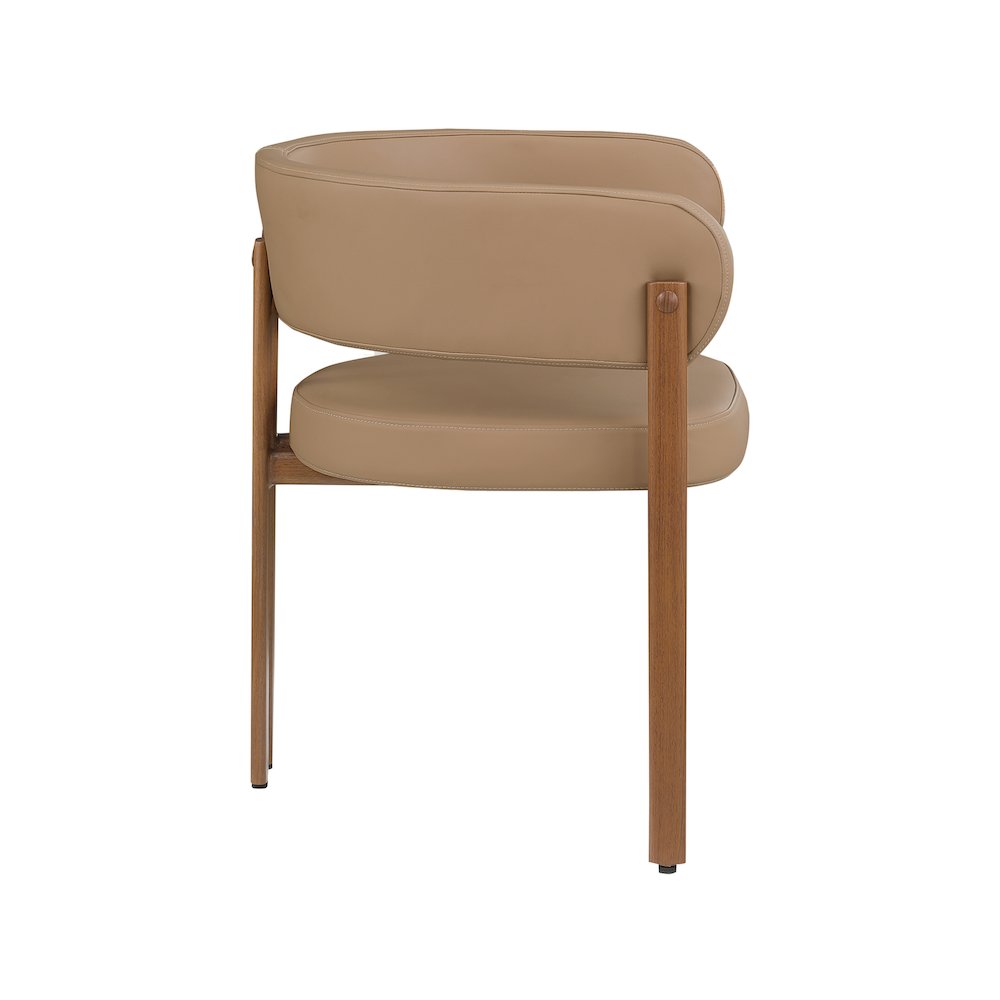 Gideon Tan Vegan Leather Dining Chair, Set of 2. Picture 4