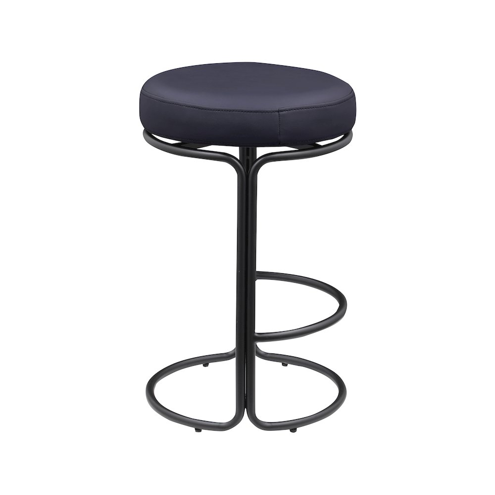 Madison Black Vegan Leather Counter Stool, Set of 2. Picture 3