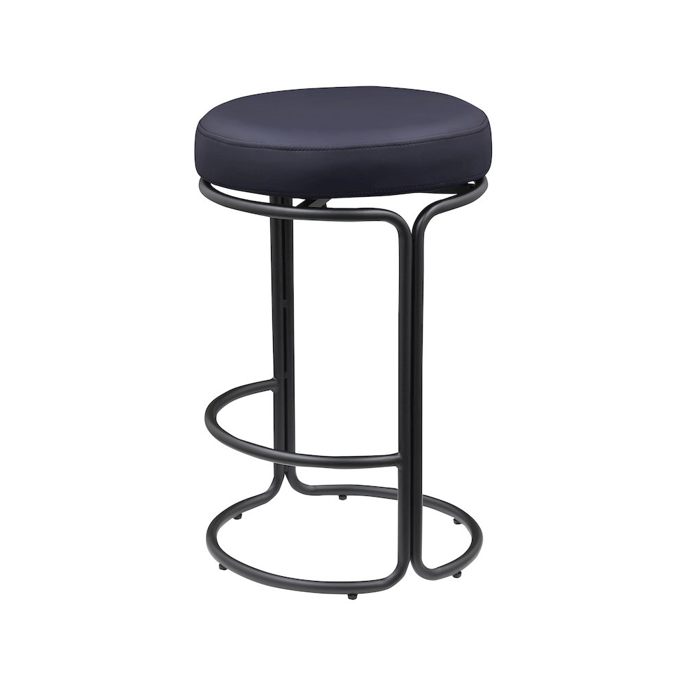 Madison Black Vegan Leather Counter Stool, Set of 2. Picture 5