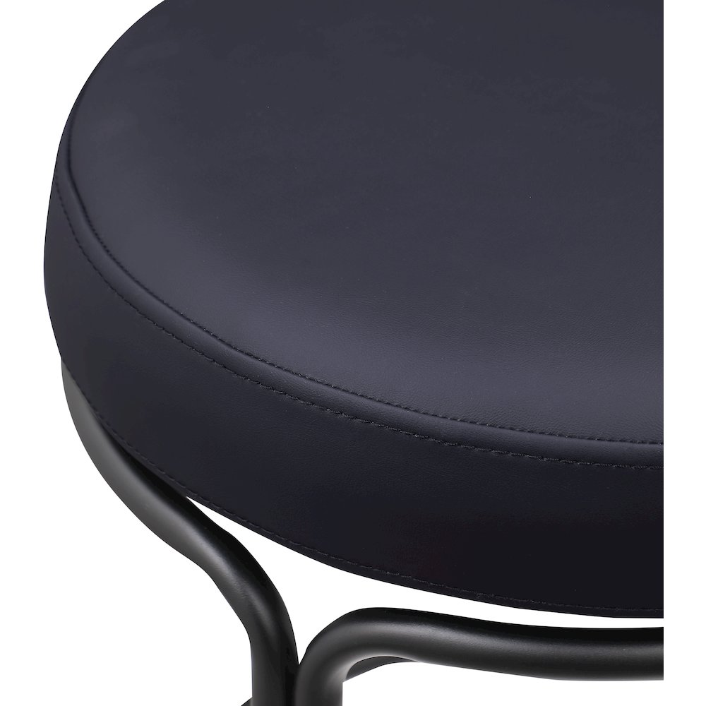 Madison Black Vegan Leather Counter Stool, Set of 2. Picture 6