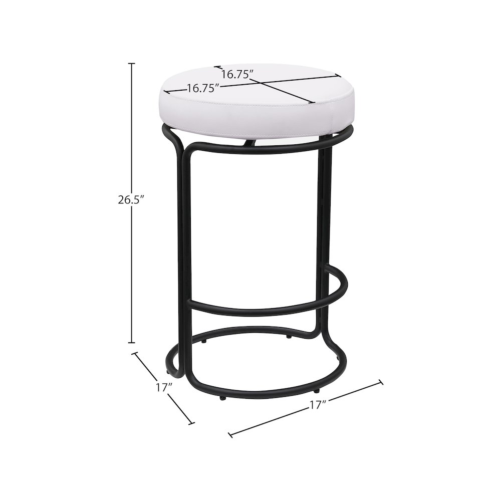 Madison Cream Vegan Leather Counter Stool, Set of 2. Picture 7