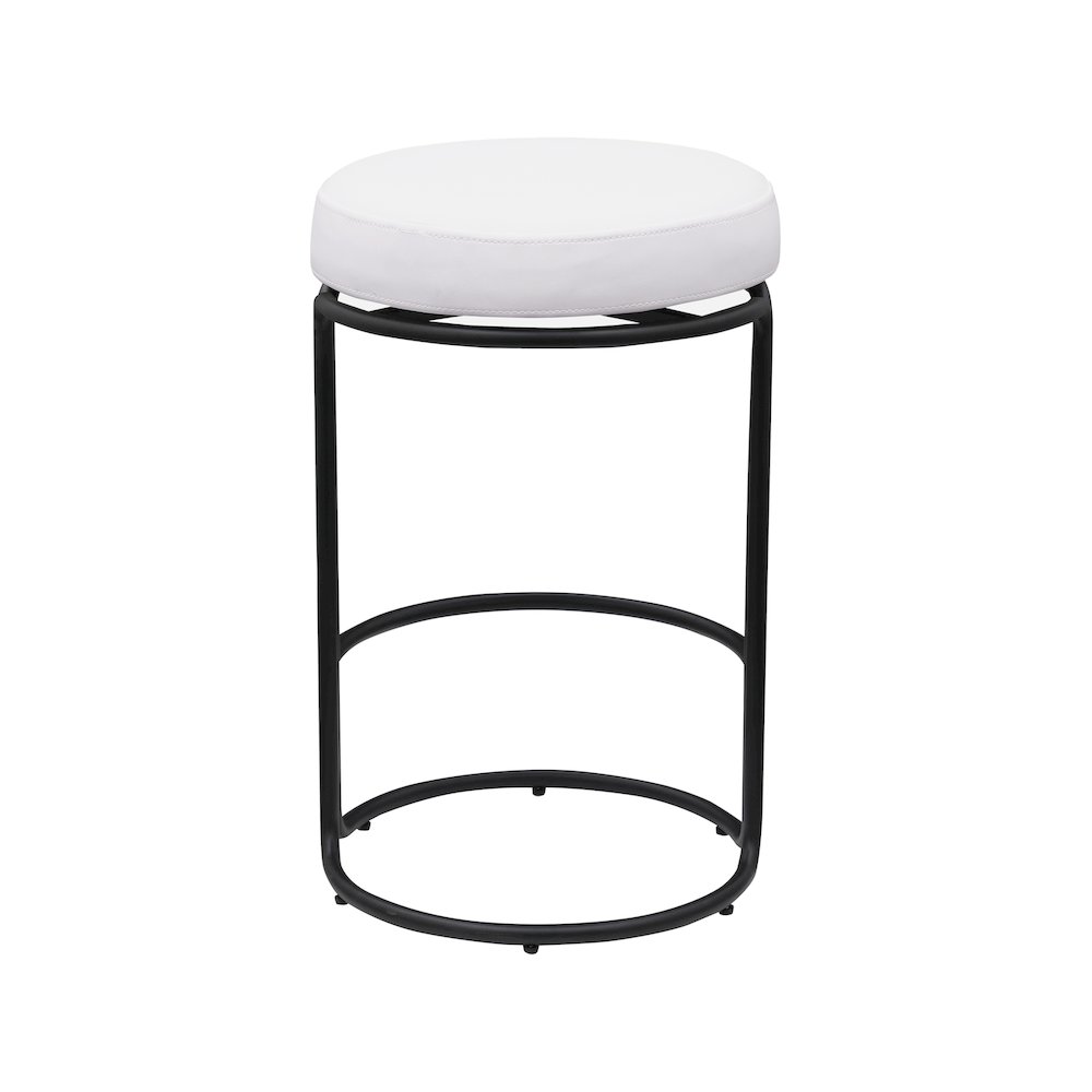 Madison Cream Vegan Leather Counter Stool, Set of 2. Picture 4