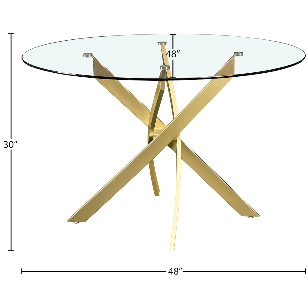 Xander Brushed Gold Dining Table. Picture 3
