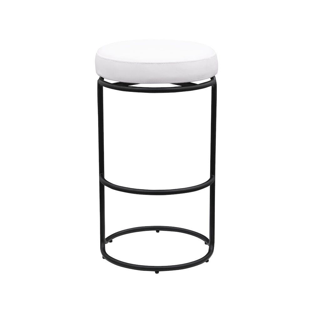 Madison Cream Vegan Leather Bar Stool, Set of 2. Picture 1