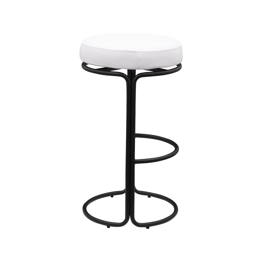Madison Cream Vegan Leather Bar Stool, Set of 2. Picture 3