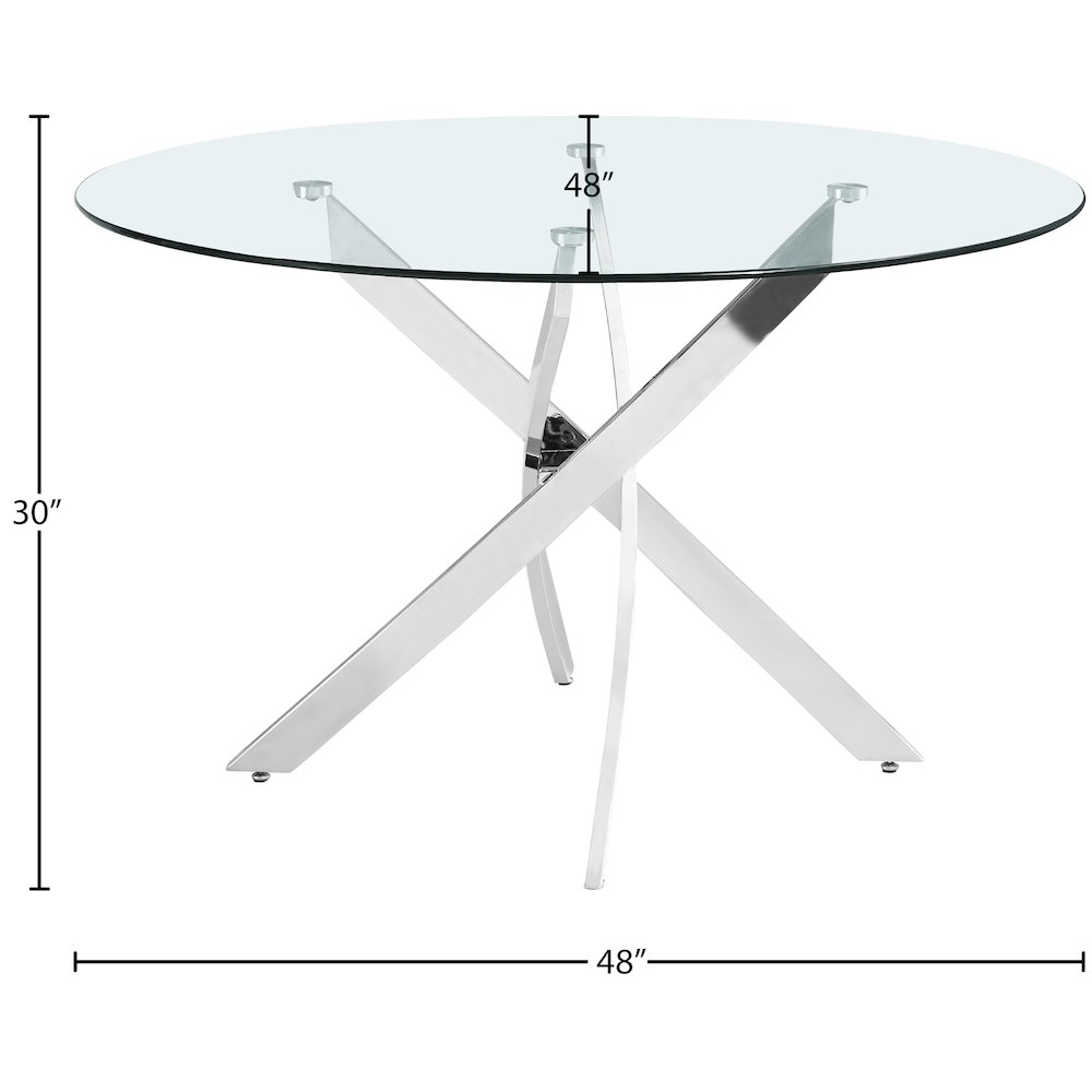 Xander Chrome Dining Table. Picture 3