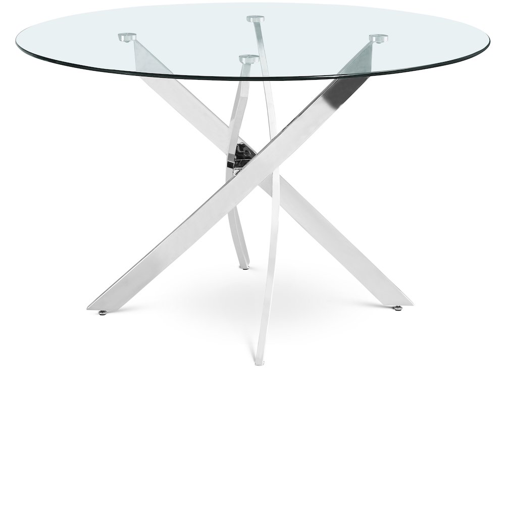 Xander Chrome Dining Table. Picture 1