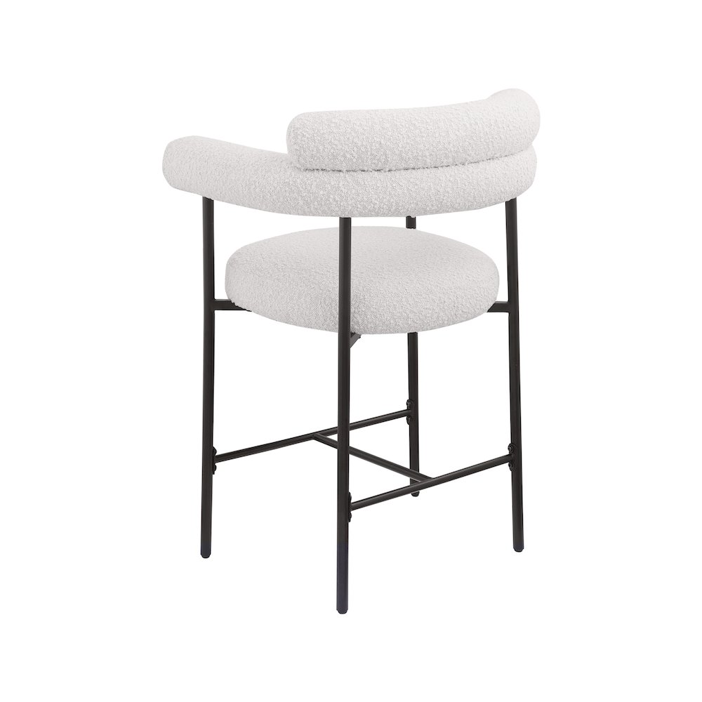 Blake Cream Boucle Fabric Counter Stool, Set of 2. Picture 3