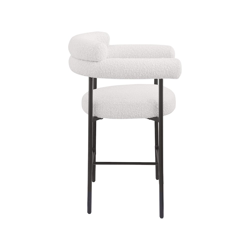 Blake Cream Boucle Fabric Counter Stool, Set of 2. Picture 5