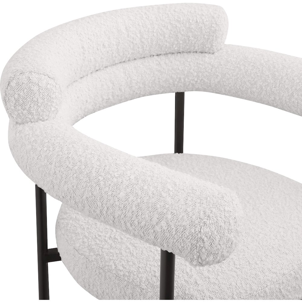 Blake Cream Boucle Fabric Counter Stool, Set of 2. Picture 6