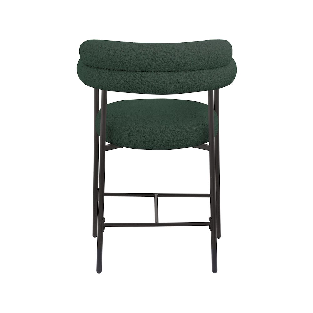 Blake Green Boucle Fabric Counter Stool, Set of 2. Picture 2