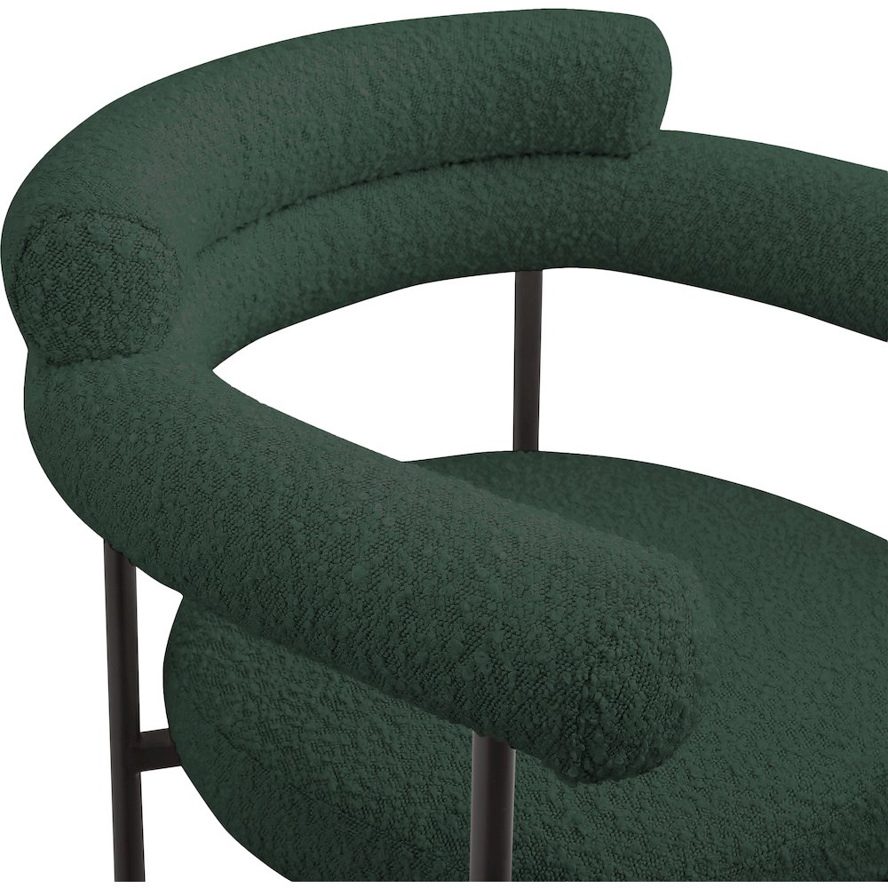 Blake Green Boucle Fabric Counter Stool, Set of 2. Picture 6
