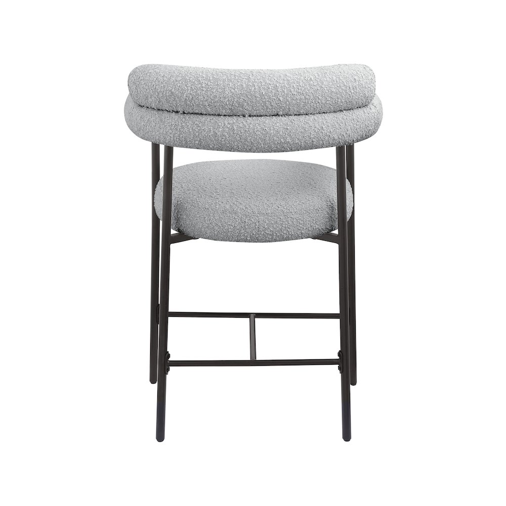 Blake Grey Boucle Fabric Counter Stool, Set of 2. Picture 2