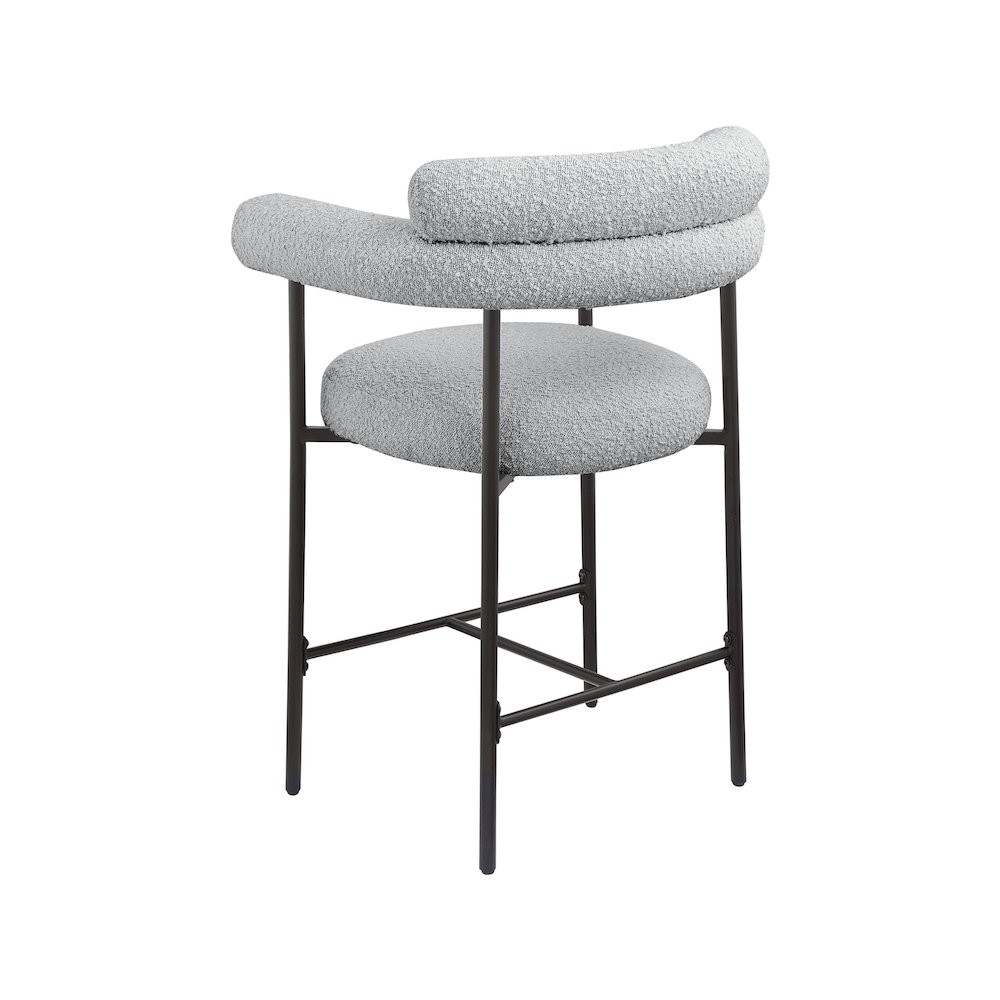Blake Grey Boucle Fabric Counter Stool, Set of 2. Picture 3