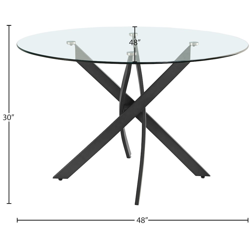 Xander Matte Black Dining Table. Picture 3