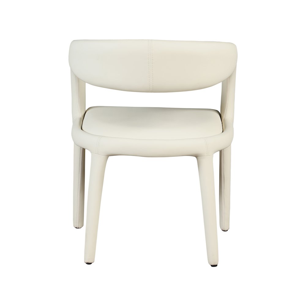 Sylvester Cream Vegan Leather Dining Chair. Picture 2