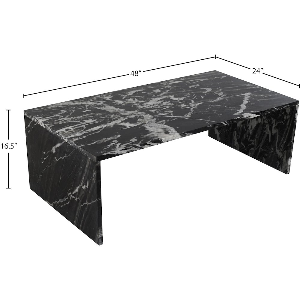 Vernazza Black Marble Coffee Table. Picture 6
