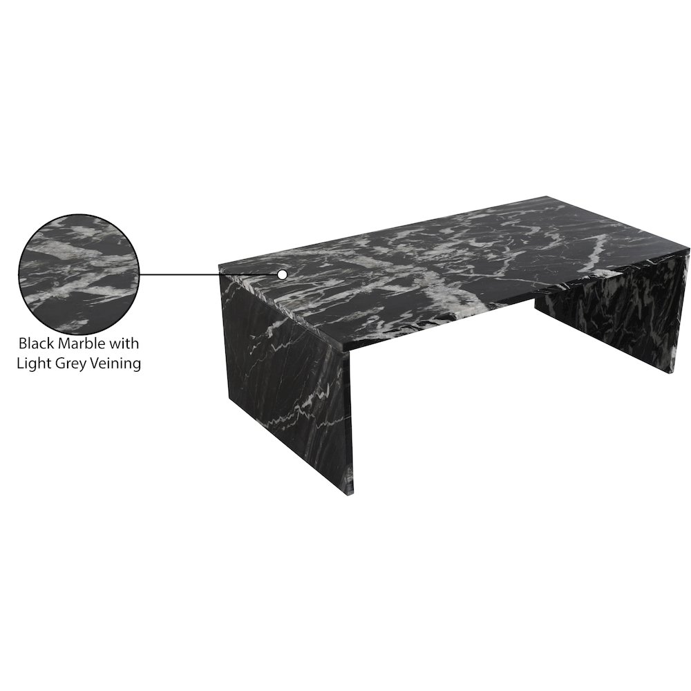 Vernazza Black Marble Coffee Table. Picture 9