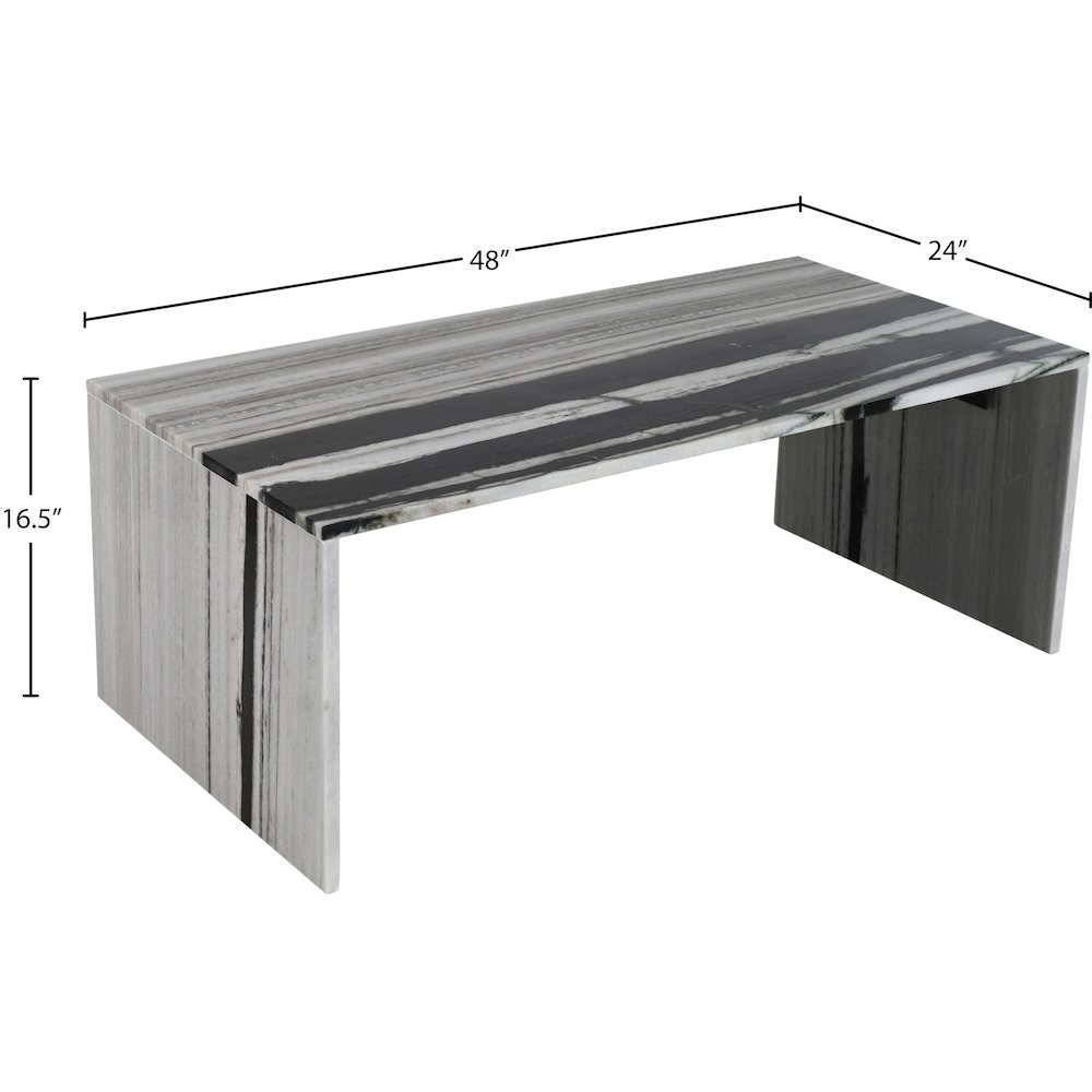 Vernazza Panda Marble Coffee Table. Picture 6