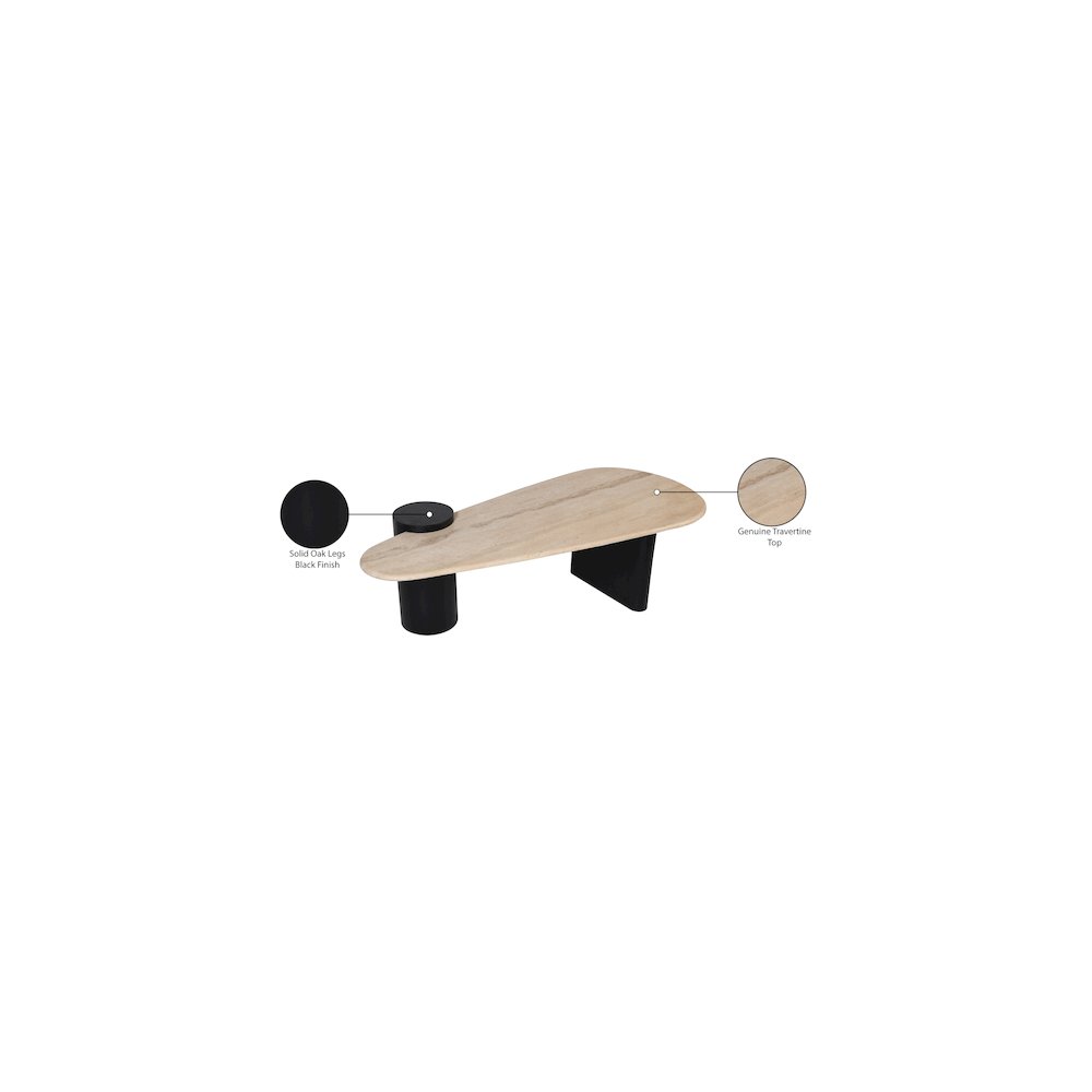 Taverna Natural / Black Coffee Table. Picture 9