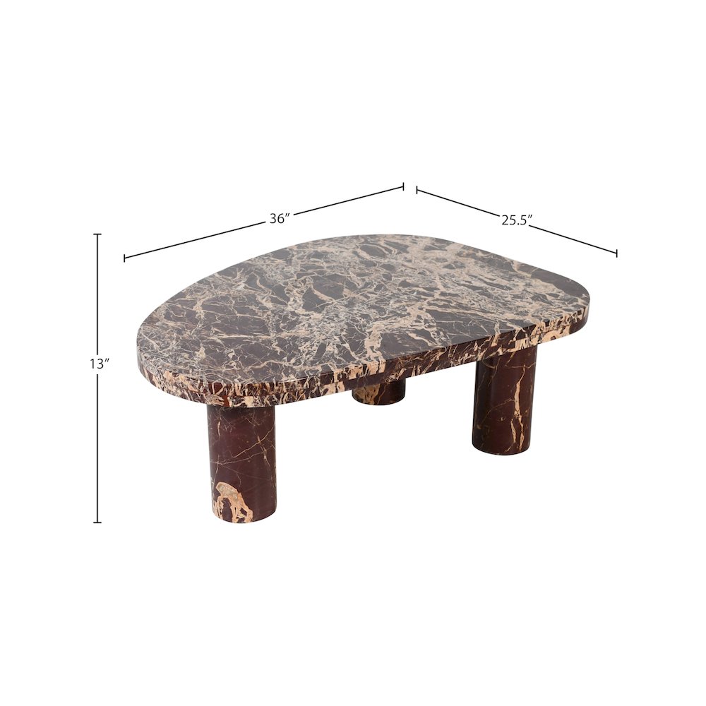 Messina Burgundy Coffee Table. Picture 6
