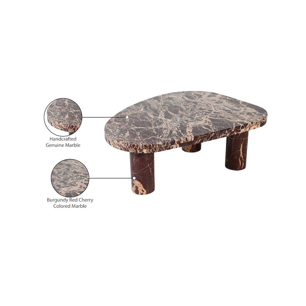 Messina Burgundy Coffee Table. Picture 7
