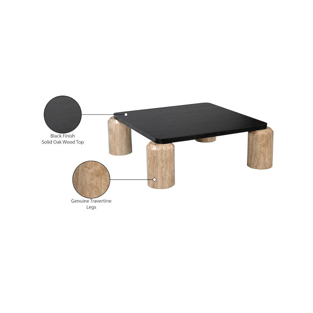 Ferrara Natural / Black Coffee Table. Picture 8