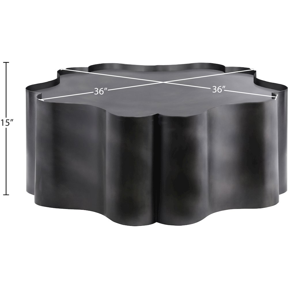 Eloise Black Iron Coffee Table. Picture 4