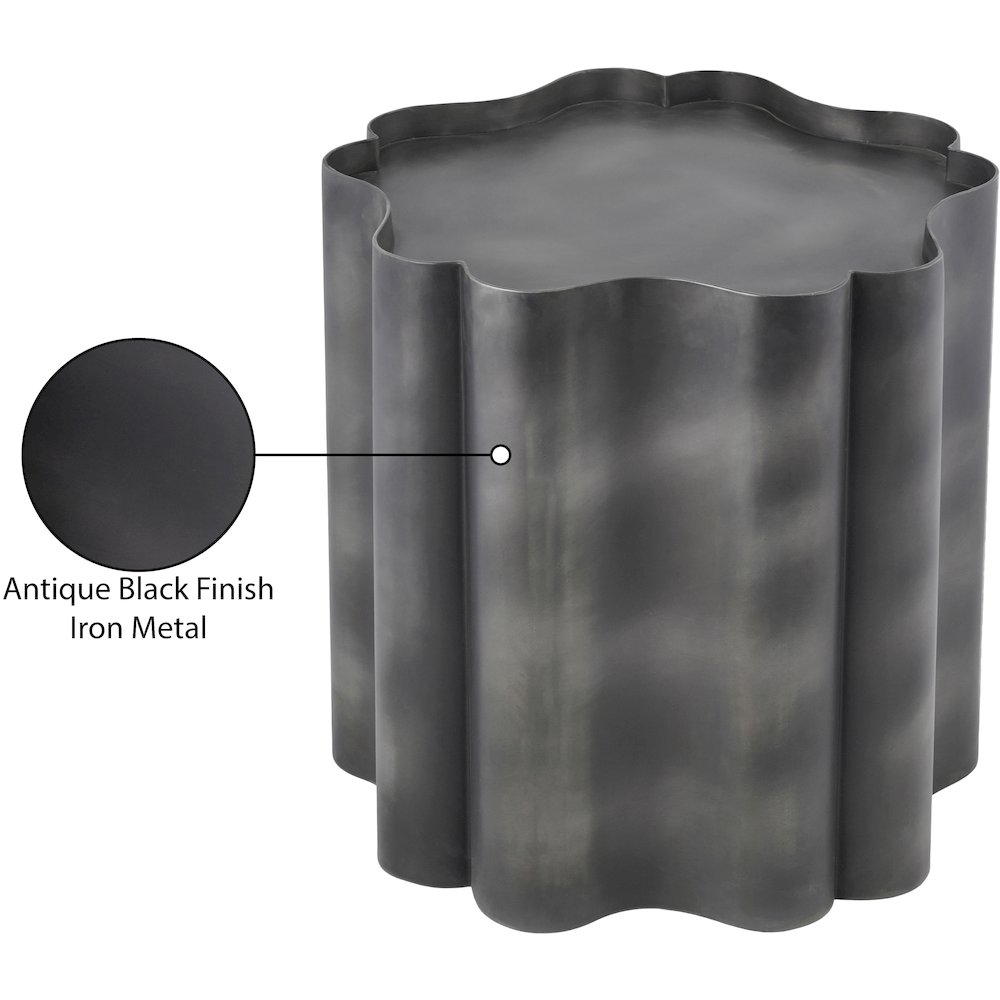 Eloise Black Iron End Table. Picture 5