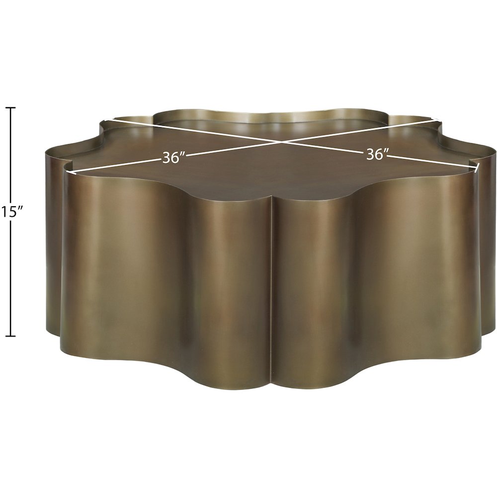Eloise Brass Iron Coffee Table. Picture 4