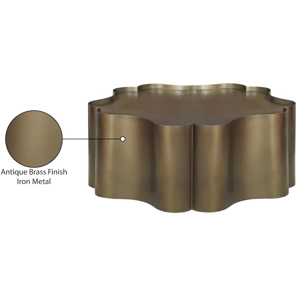 Eloise Brass Iron Coffee Table. Picture 5