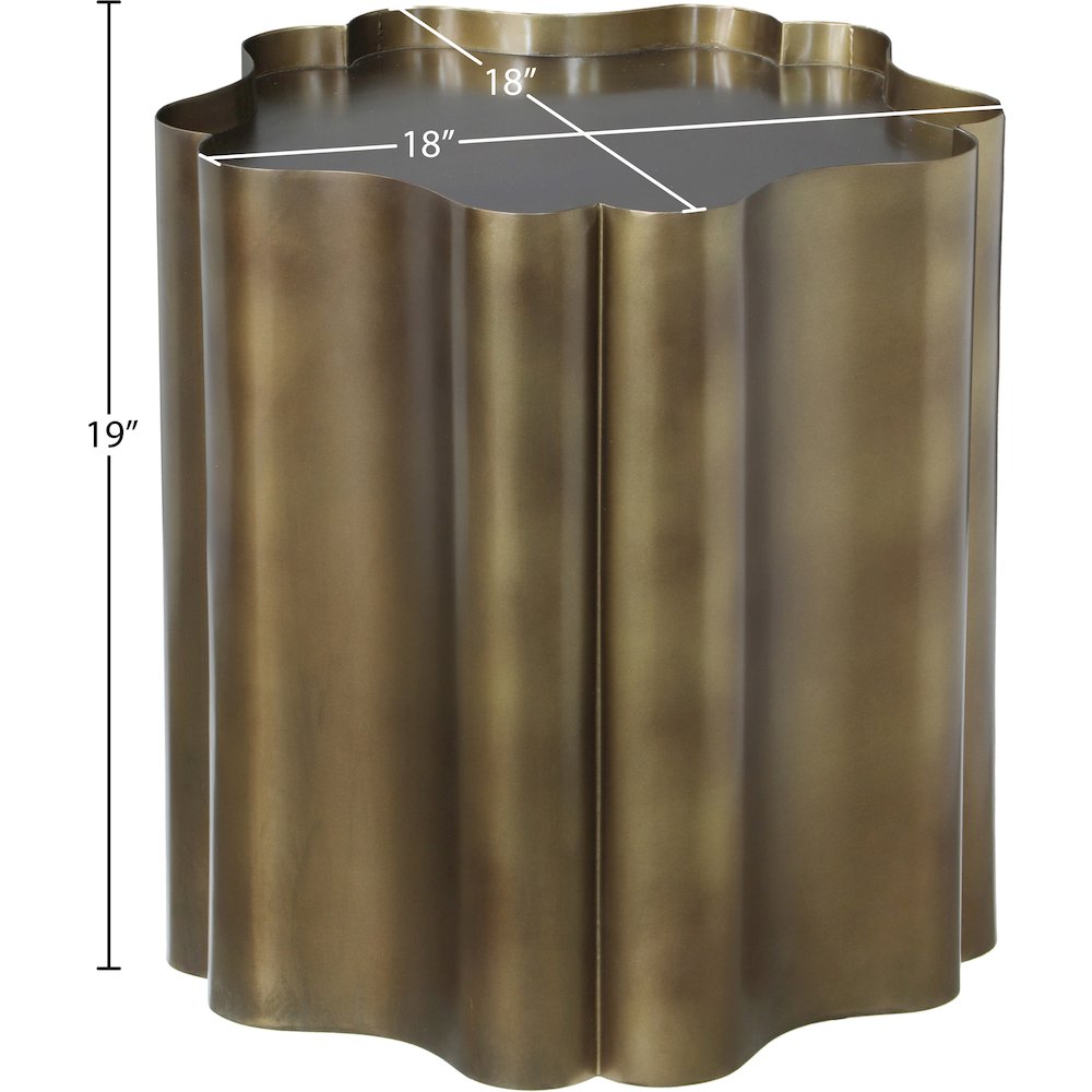 Eloise Brass Iron End Table. Picture 4