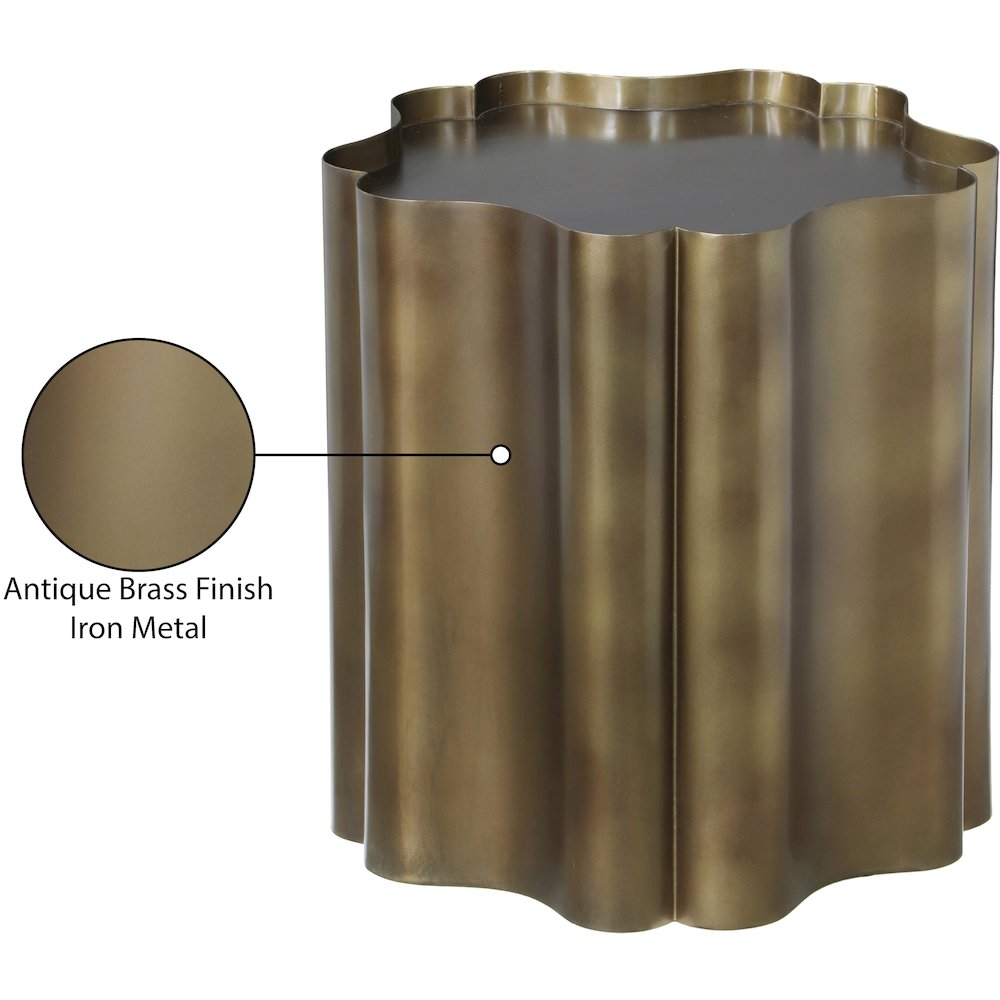Eloise Brass Iron End Table. Picture 5