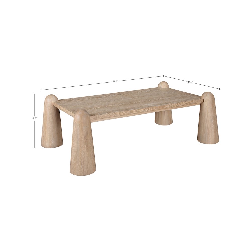 Wyndham Natural Oak Coffee Table. Picture 5