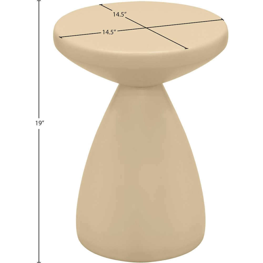 Anika Beige Iron End Table. Picture 5
