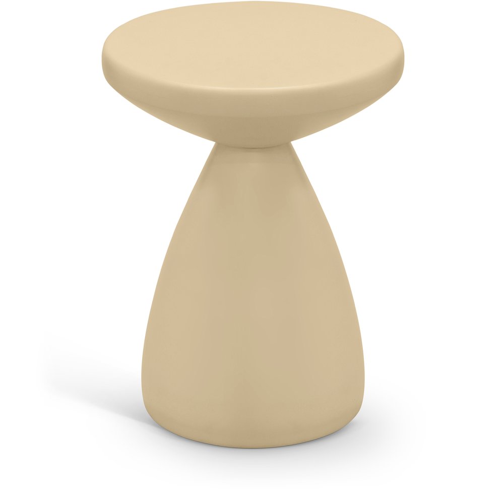 Anika Beige Iron End Table. Picture 1