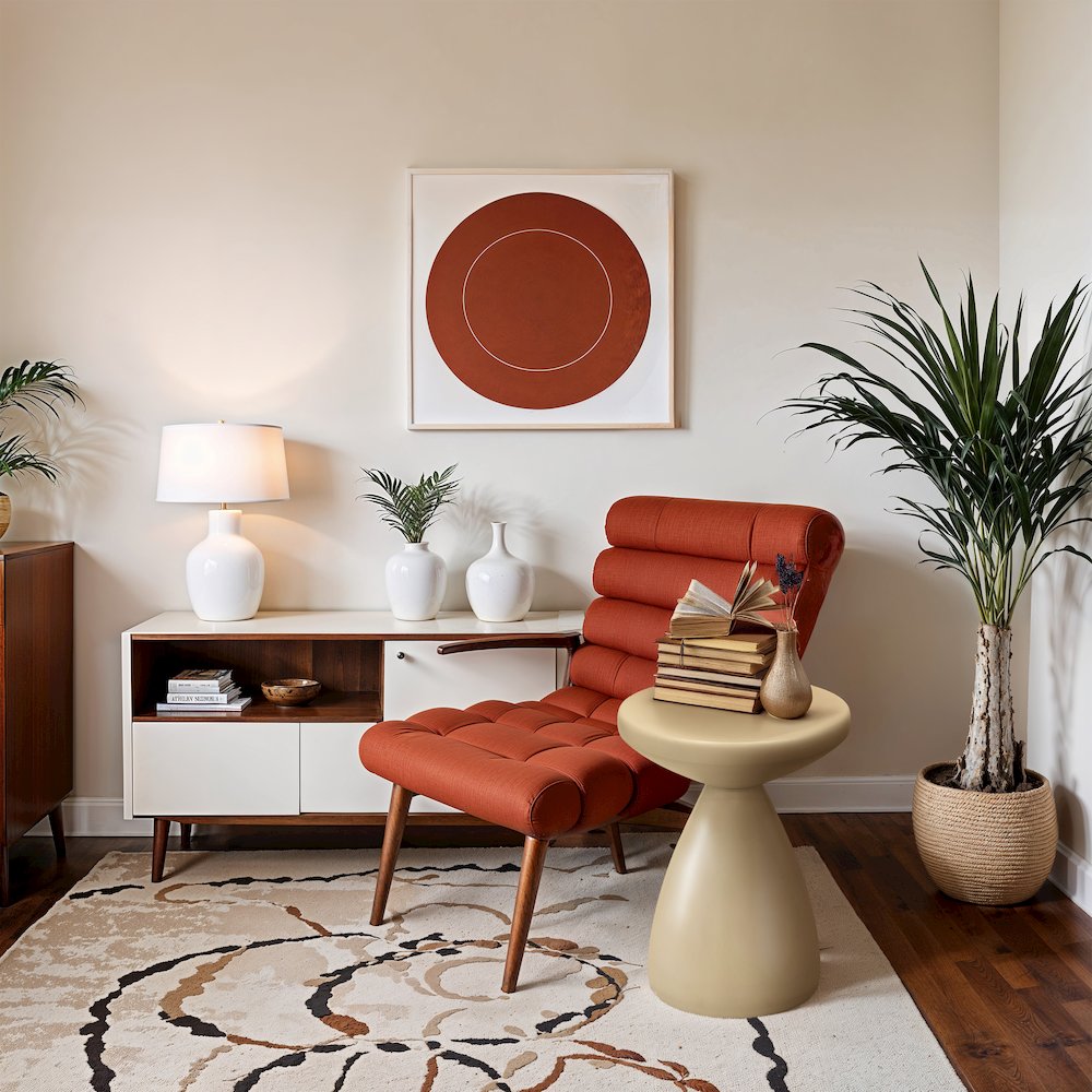 Anika Beige Iron End Table. Picture 7