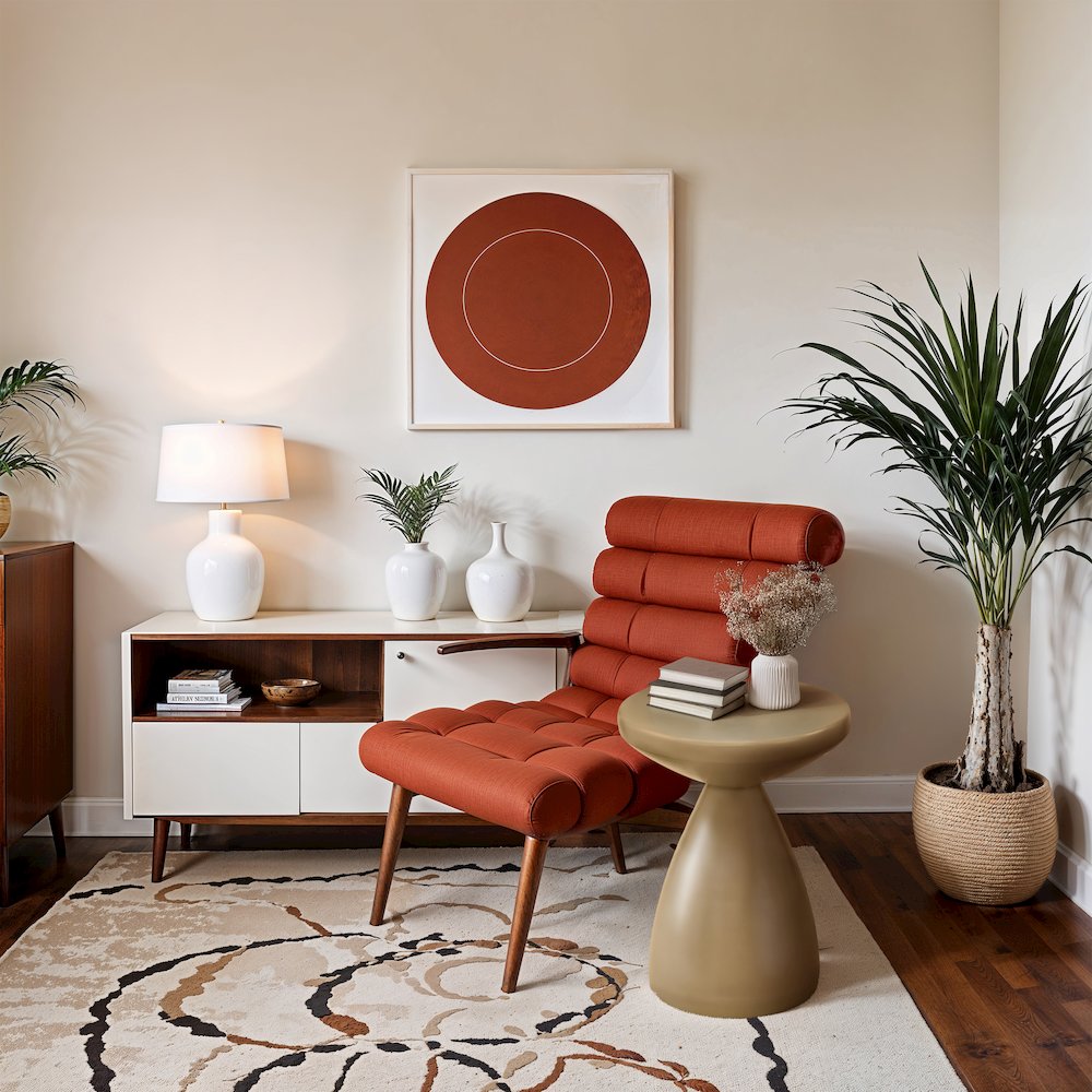 Anika Brown Iron End Table. Picture 7