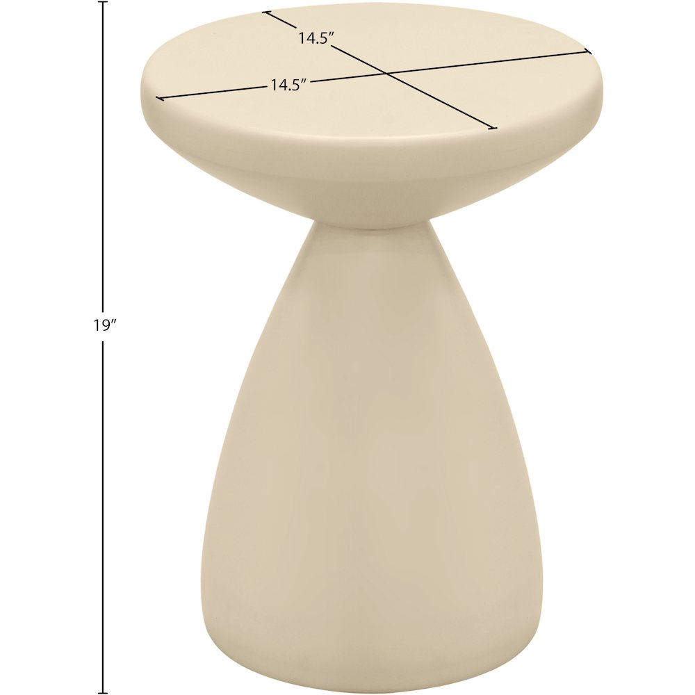 Anika Cream Iron End Table. Picture 5