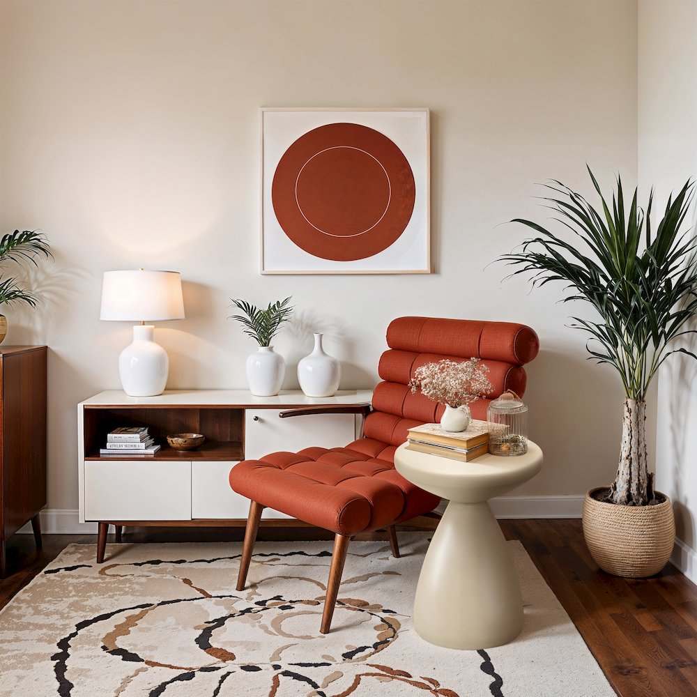 Anika Cream Iron End Table. Picture 7