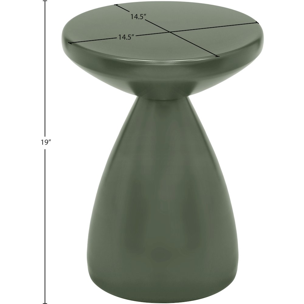 Anika Green Iron End Table. Picture 5