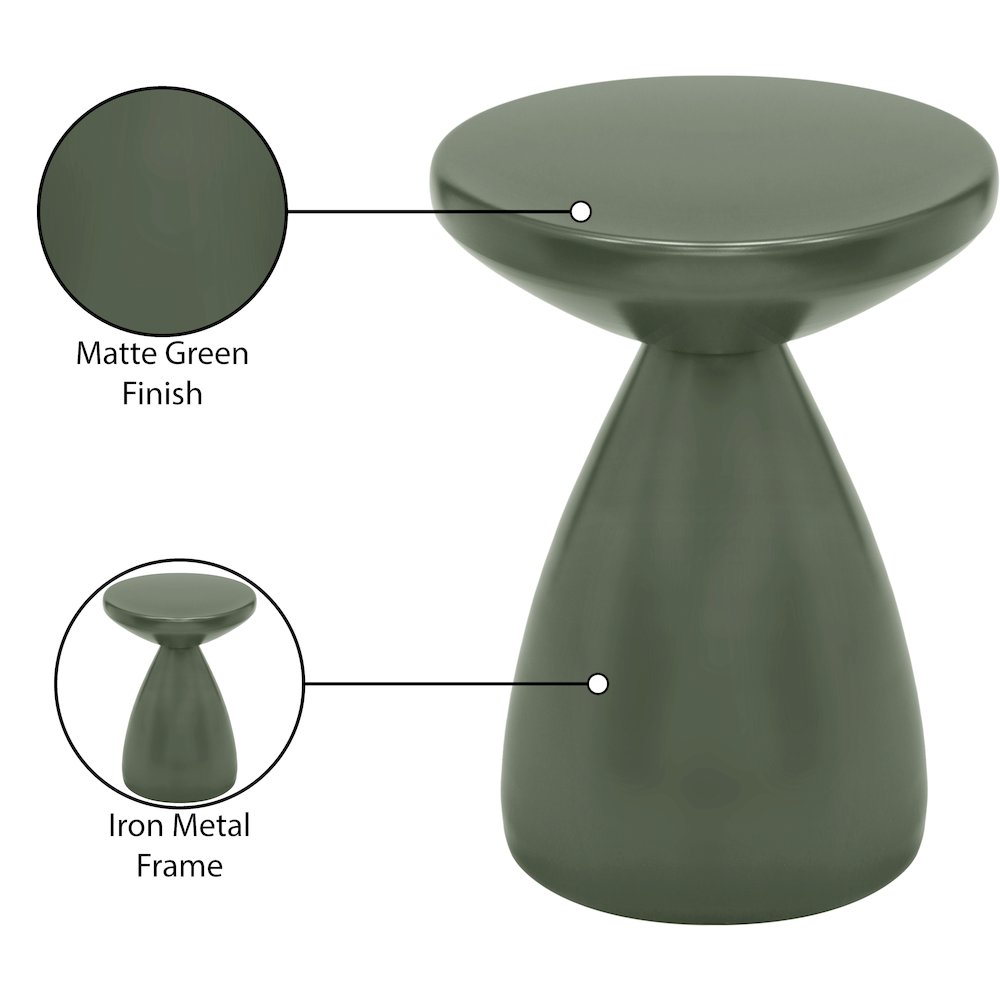 Anika Green Iron End Table. Picture 6