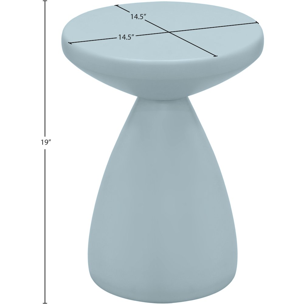 Anika Light Blue Iron End Table. Picture 5